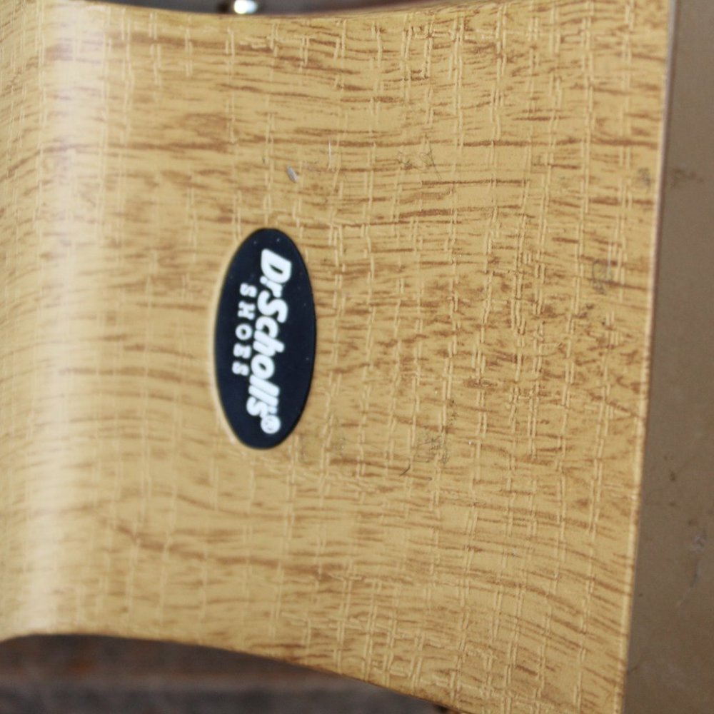 SALE! Dr. Scholl's Faux Wooden Bottom Classic Clogs Honey & Gold size 9 M NWT's - Picture 12 of 13